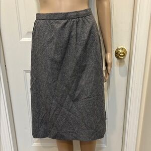Vintage Stanley Blacker Classic Gray Wool A Line Skirt Size 10